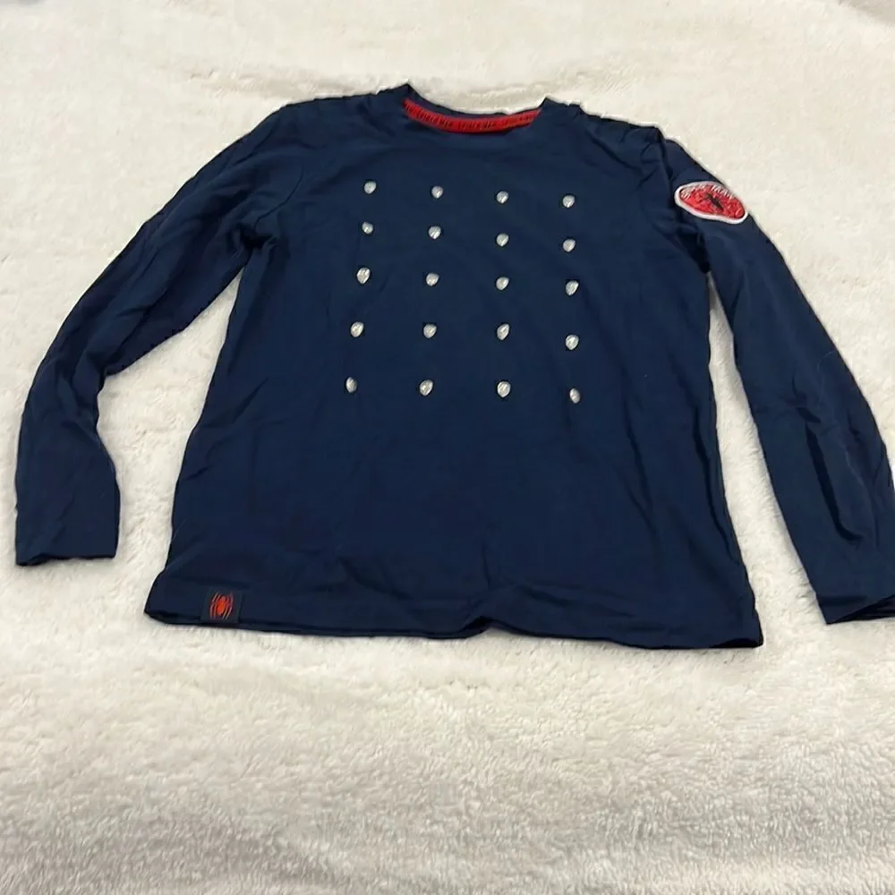Spider-Man blue shirt, size 10–12